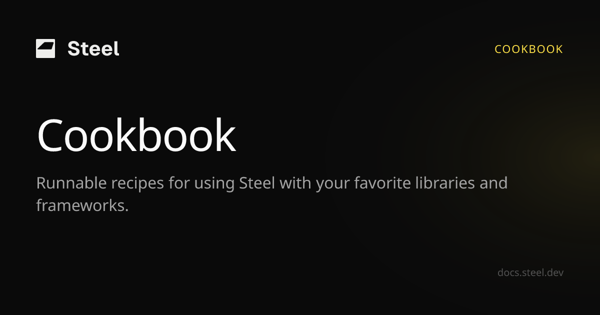 Cookbook | Steel Docs