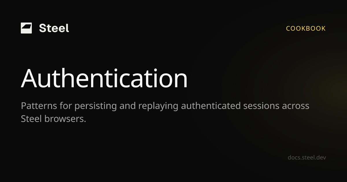 Authentication | Steel Docs