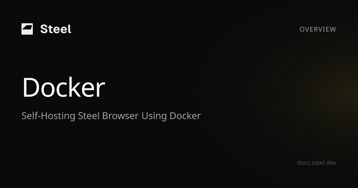 Docker | Steel Docs