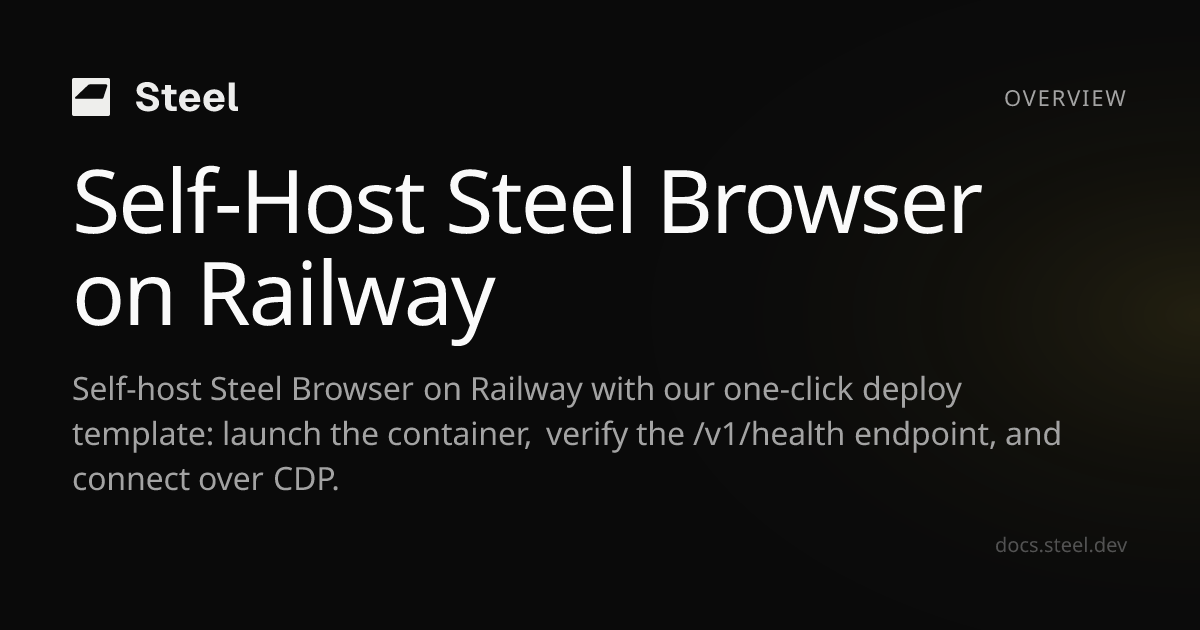 Railway | Steel Docs