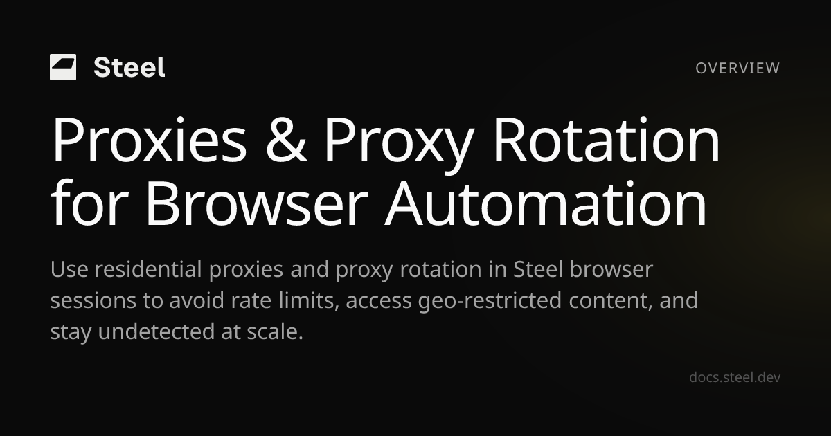 Proxies | Steel Docs